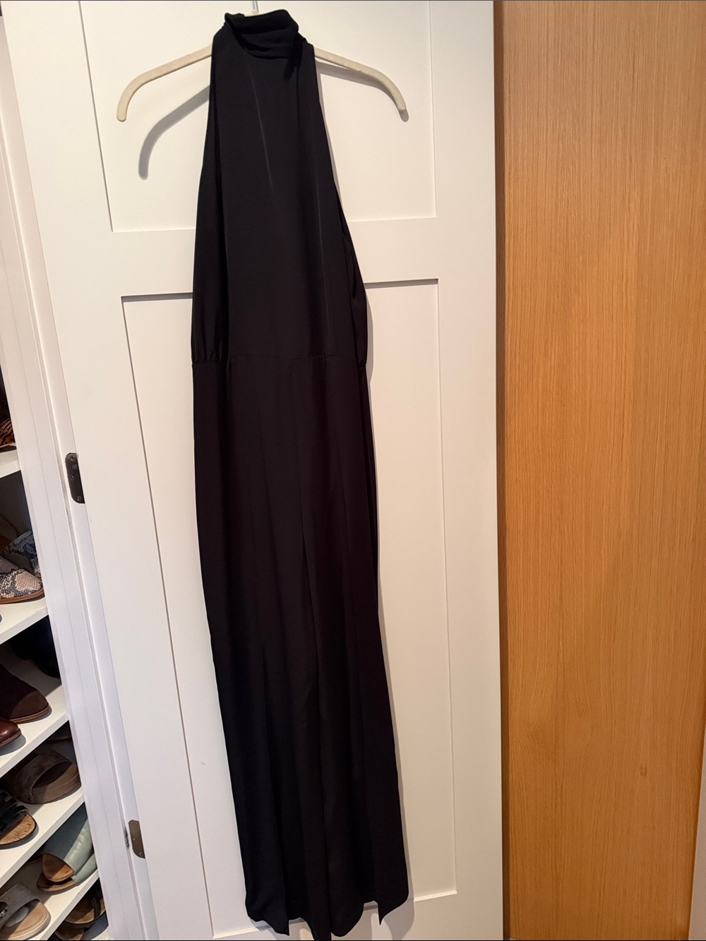 Theory Black Halter Jumpsuit